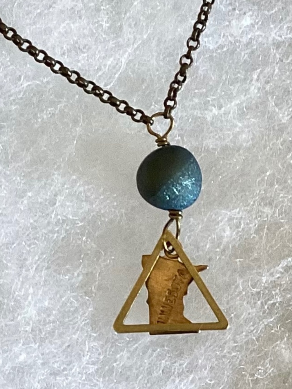 Bronze Necklace with Minnesota State Charm, 18” adjustable chain